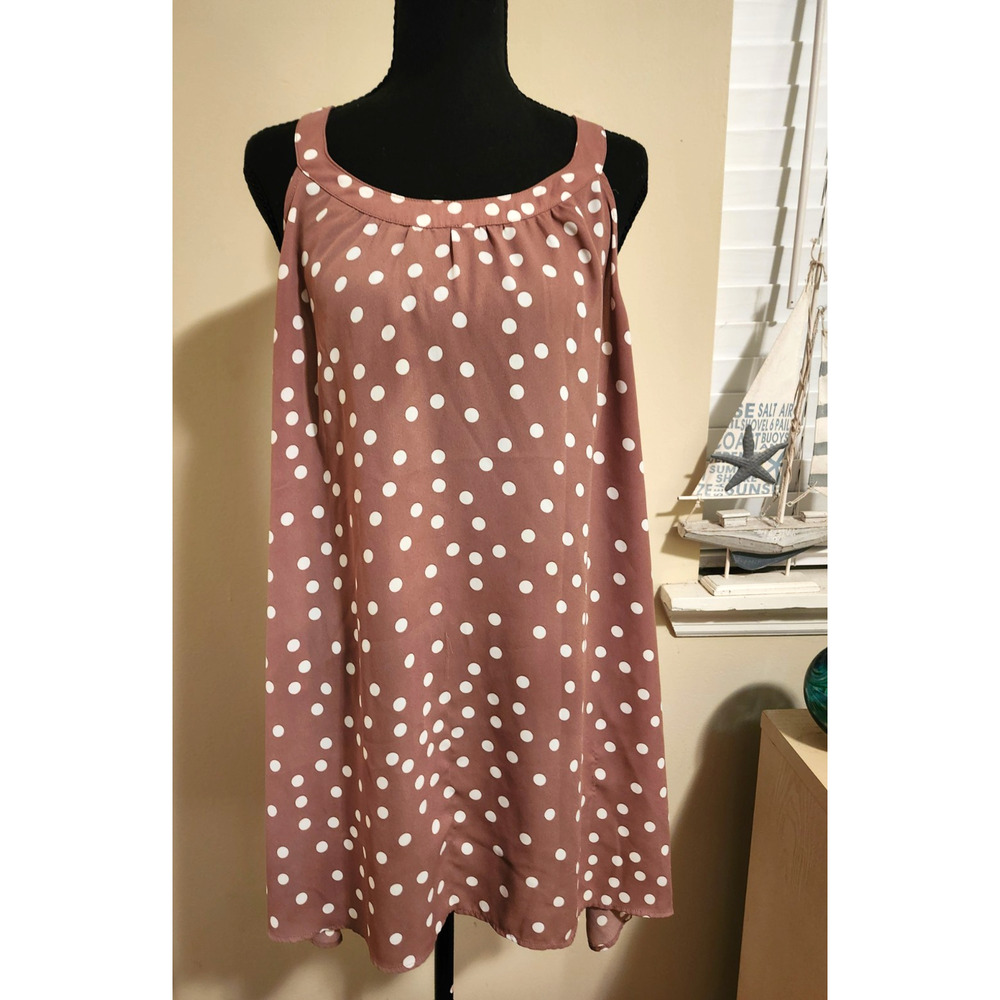 Romantic Pretty‑Woman‑Inspired Polka Dot Sleeveless Tunic Top Torrid 3